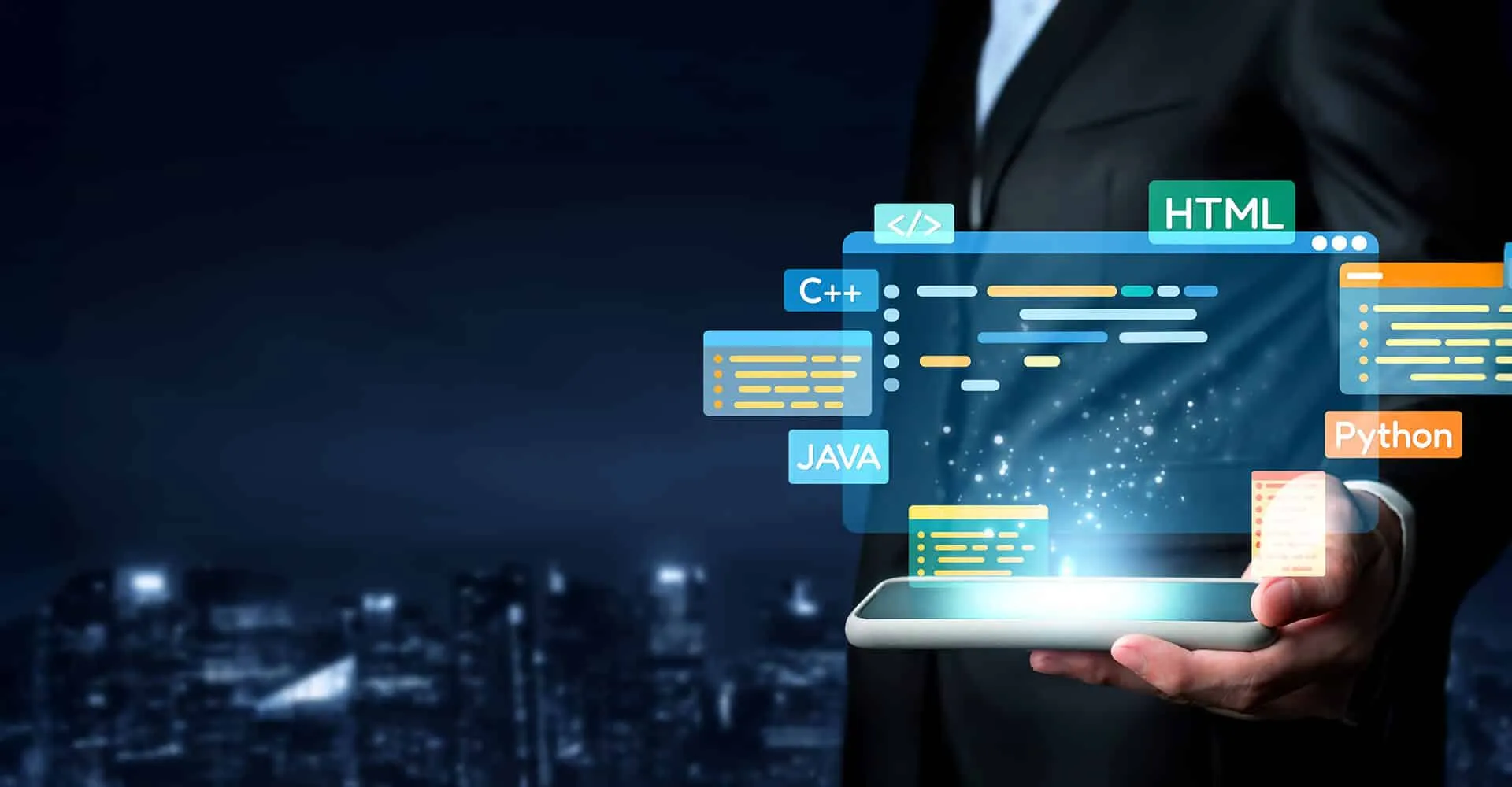 Modern web application interface